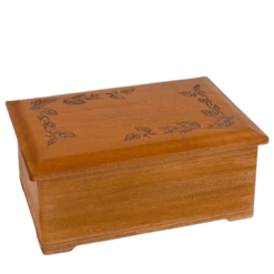 Autumn Leaves Wood Cremation Urn III