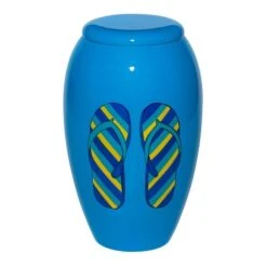 Striped Flip Flop Cremation Urn