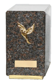 Agra Dakota Mahogany Cremation Urn