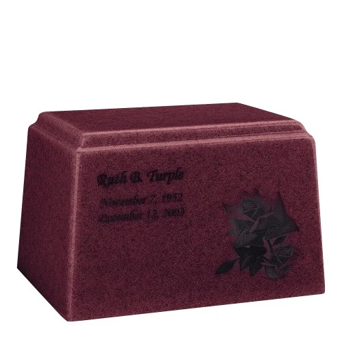 Ark Niche Raspberry Marble Urn 1 Ark Niche Raspberry Marble Urn