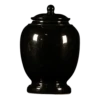 Black Satin Granite Cremation Urn