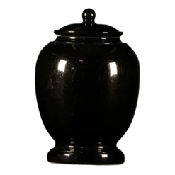 Black Satin Granite Cremation Urn