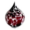 Burgundy Drop Glass Cremation Urn