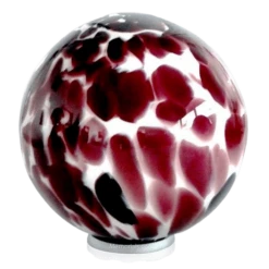 Burgundy Sphere Glass Cremation Urn