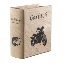 Cameo Marble Engraved Book Urn