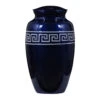 Greek Key Metal Cremation Urn