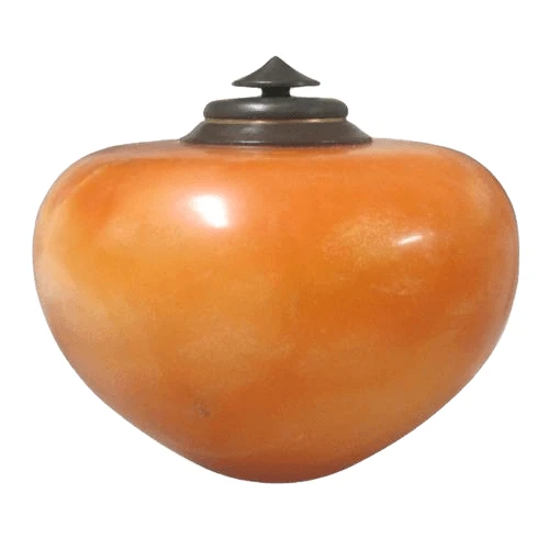 Baltic Orange Alabaster Cremation Urn 1 Baltic Orange Alabaster Cremation Urn