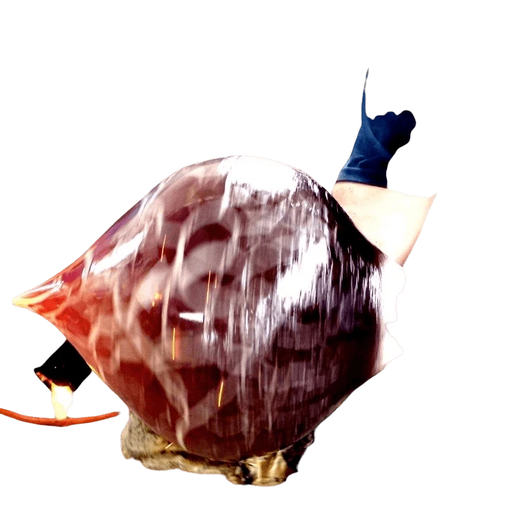 Black Gold Organic Glass Cremation Urn 3 Black Gold Organic Glass Cremation Urn - Image 3