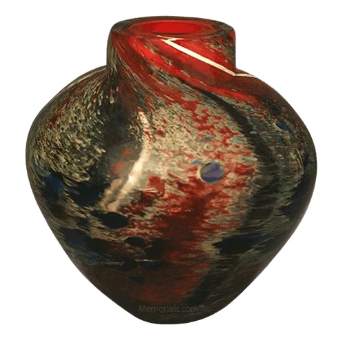 Raku Sky Glass Cremation Urn 1 Raku Sky Glass Cremation Urn
