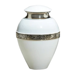 Royal Blanc Metal Cremation Urn