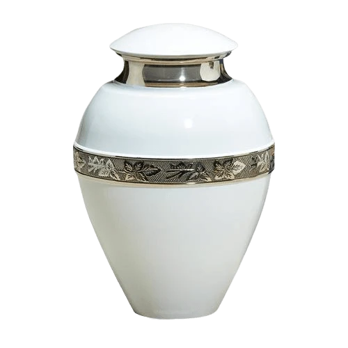 Royal Blanc Metal Cremation Urn 1 Royal Blanc Metal Cremation Urn