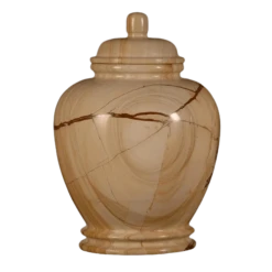 Teakwood Elegant Marble Cremation Urn