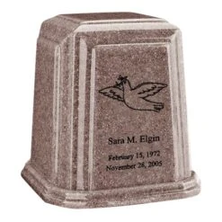 Temple Millennium Basil Wood Marble Urn