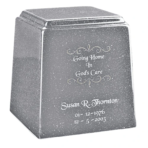 Temple Niche Gray Marble Urn 1 Temple Niche Gray Marble Urn