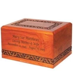 Vineyard Wood Cremation Urn