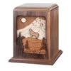 Wild Spirit Walnut Wood Cremation Urn