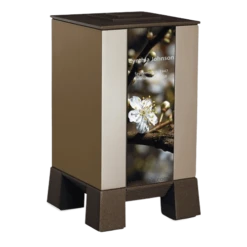 Gold & Cherry Modern Cremation Urn