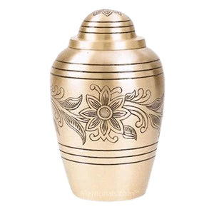 Brass Bouquet Cremation Urn 1 Brass Bouquet Cremation Urn
