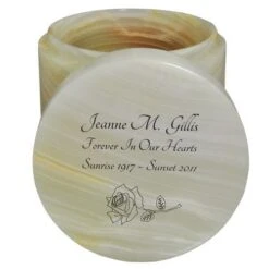 Noble Green Marble Cremation Urn -Urns Sales Store product noble green marble cremation urn3 1678400794