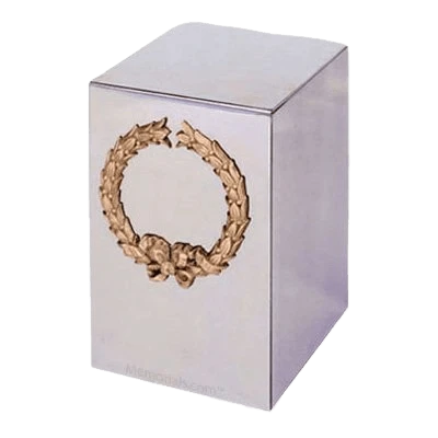 Wreath Steel Cremation Urn 1 Wreath Steel Cremation Urn
